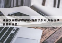 硅谷投资的区块链项目是什么公司[硅谷区块蛋最新消息]